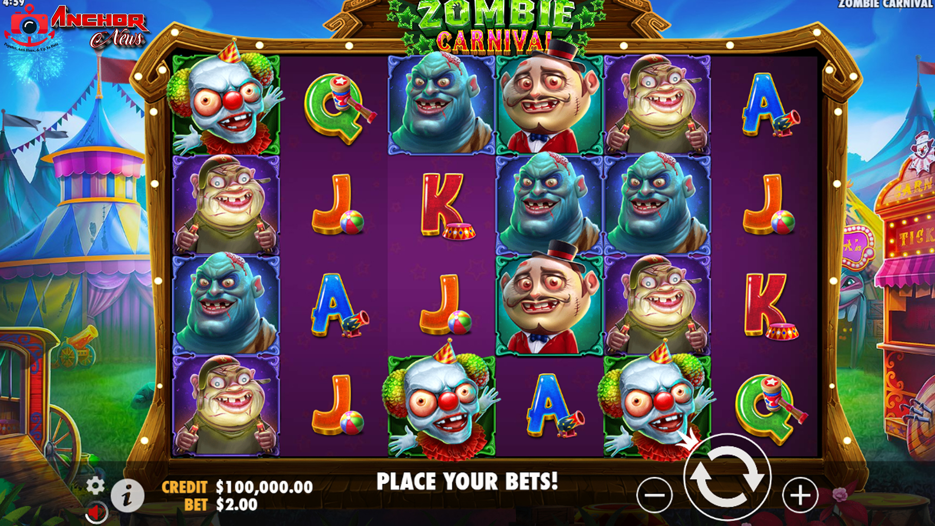 Permainan Slot Online Zombie Carnival: Mainkan & Menangkan