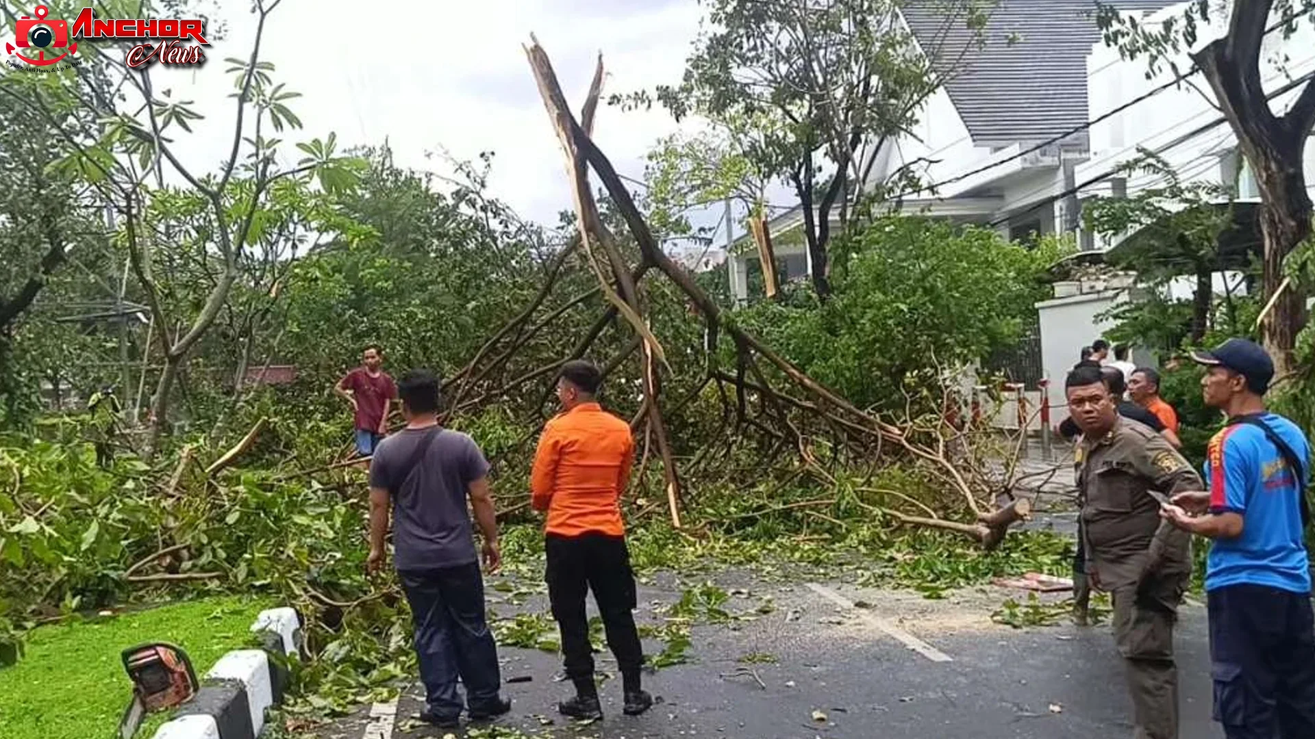 Angin Super Kencang Terjang 17 Rumah Rusak Ciawi Pohon Tumbang Mobil