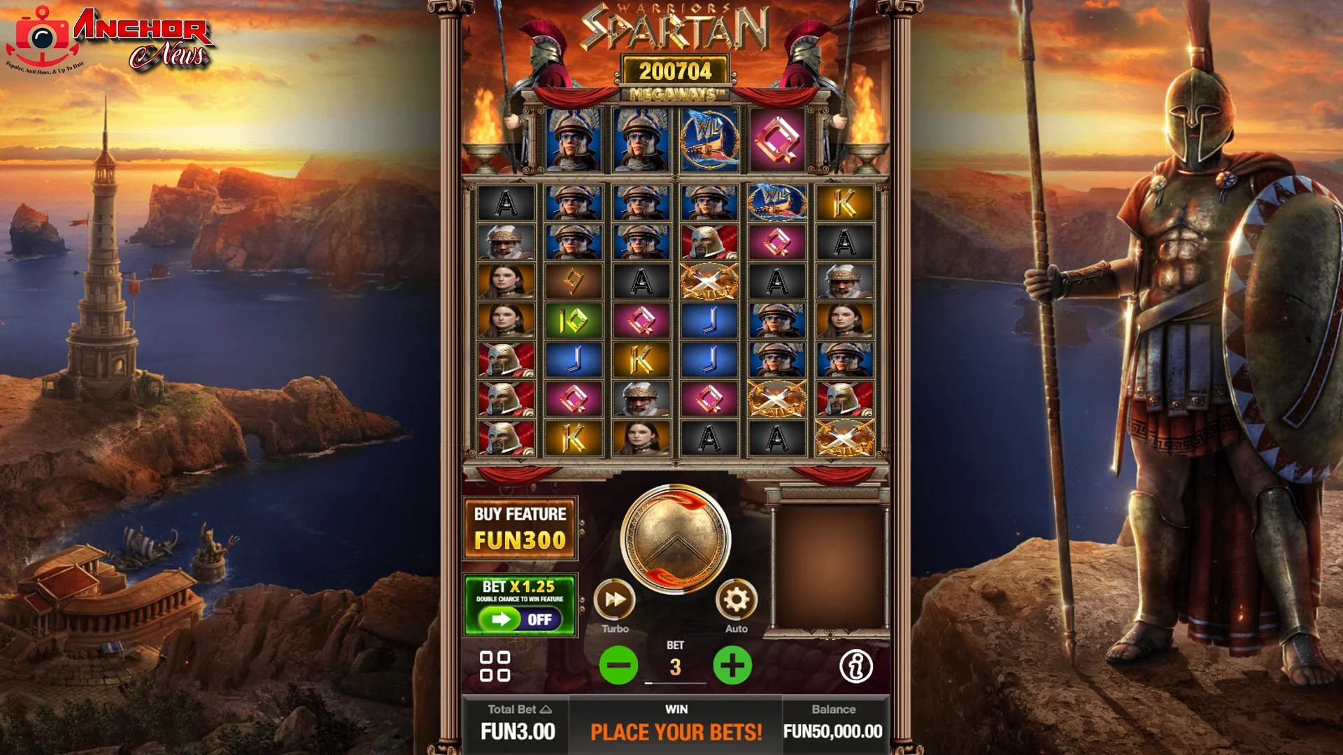 Spartan Warrior Disertai 4 Elemen Strategi Super Klasik